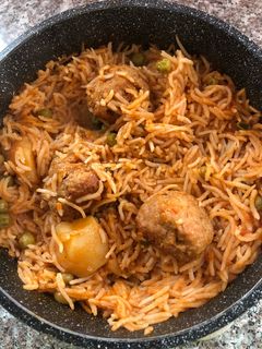 صورة لوصفة كبسه كرات كفته الدجاج