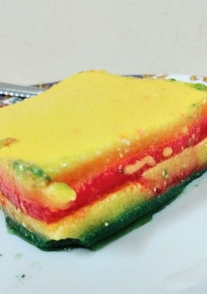 صورة لوصفة طبقات الجيلي الملون 🍓🍋🥭🍊😋
