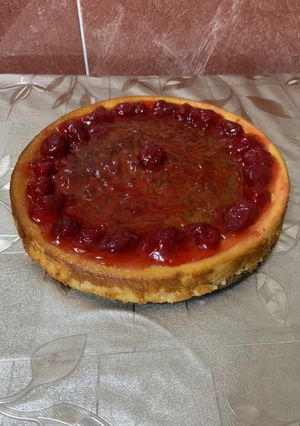 صورة لوصفة تشيز كيك بالفرن 😋😋