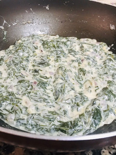 A picture of Creamed spinach.