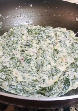 A picture of Creamed spinach.