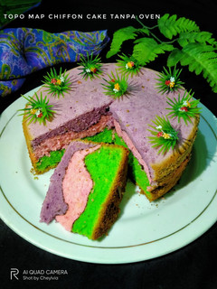Foto resep Topo Map Chiffon Cake Tanpa Oven