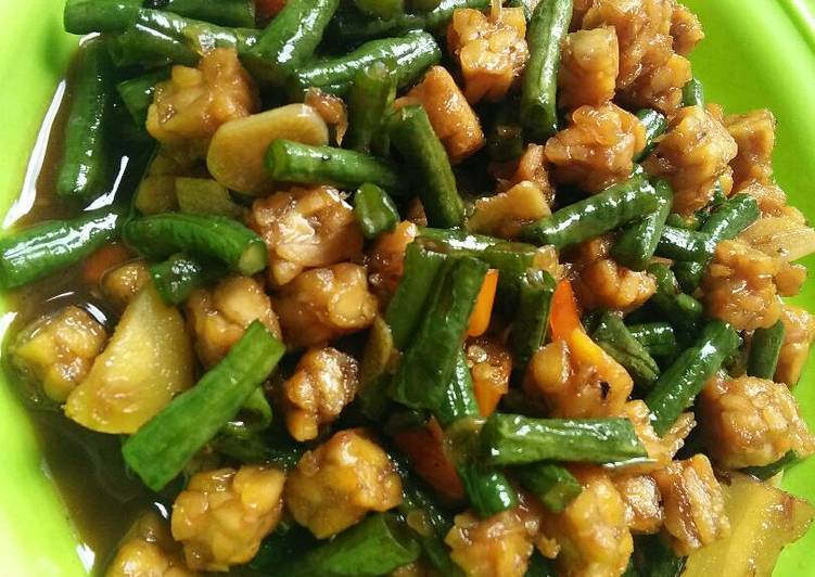 Tumis Kacang Panjang Mix Tempe