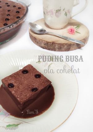 Foto resep Puding busa vla coklat (puding pirex coklat)