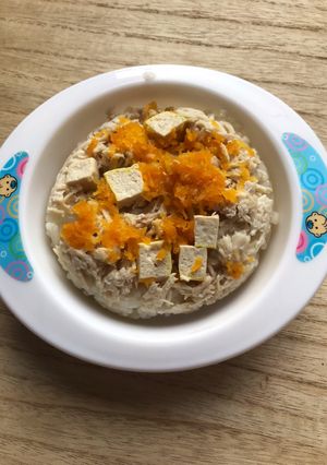 Foto resep Nasi tim hainan ayam - MPASI 10 bulan