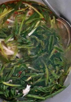 Hình của món Canh cá khoai nấu hành lá.