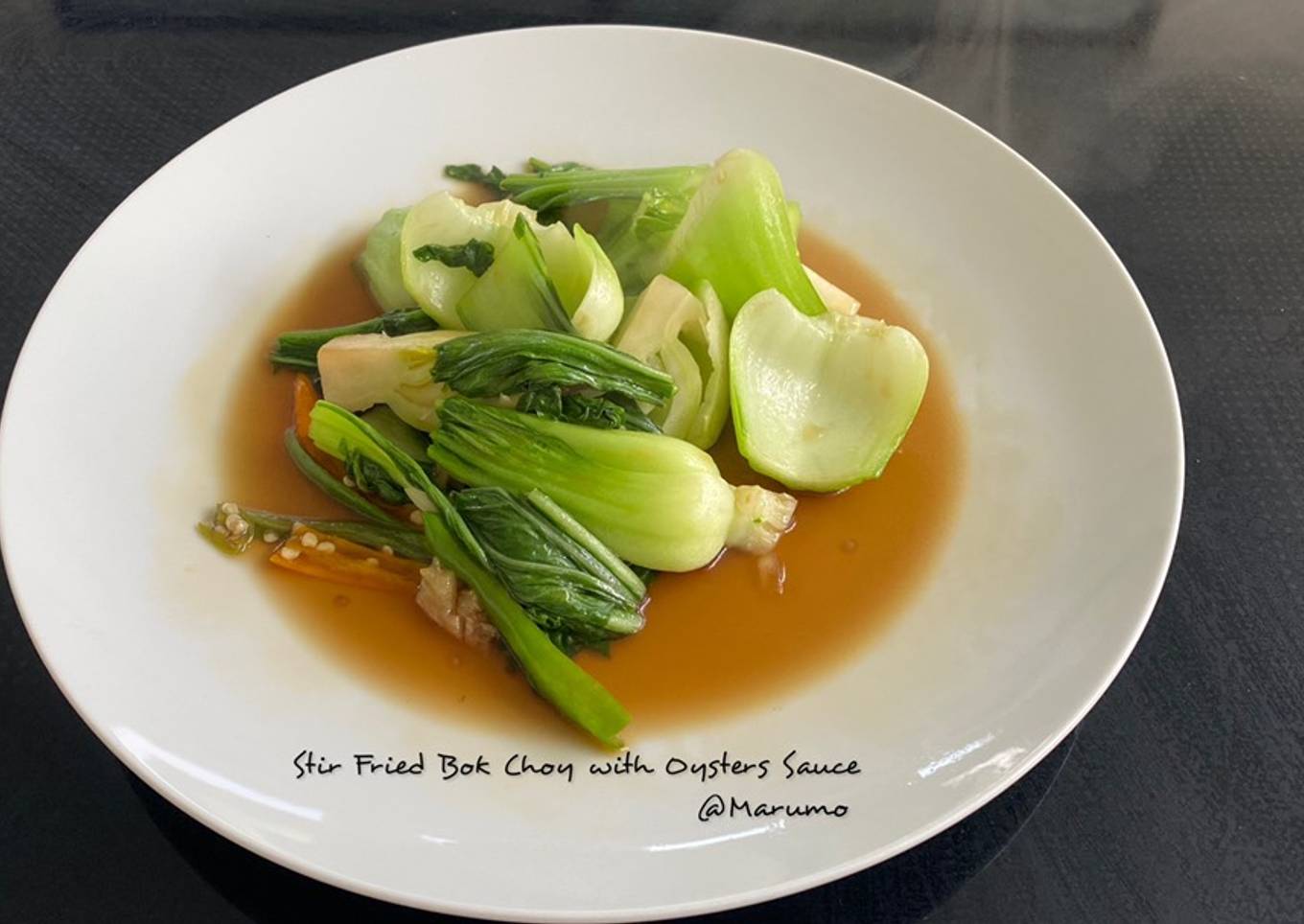 Stir Fried Bok Choy with Oysters Sauce