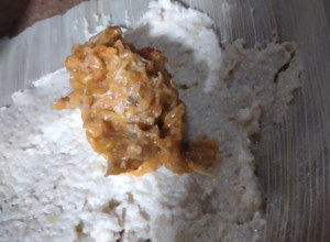 Una foto de Costilla de puerco en salsa morita ideal para tamales