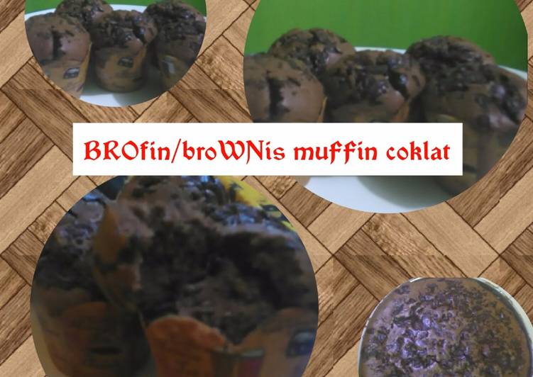Cara Gampang Menyiapkan Brofin/brownis muffin coklat panggang Anti Gagal