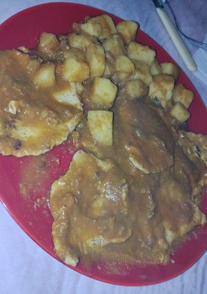 Una foto de Lomo en salsa