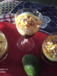 चॉकलेट मैंगो कस्टर्ड पुडिंग(chocolate mango custard pudding recipe in hindi) रेसिपी मुख्य फोटो