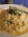 Risotto con espárragos verdes con queso Reggiano