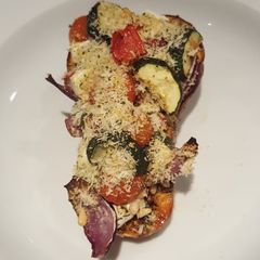 A picture of Roasted Butternut Squash with Goats Cheese.