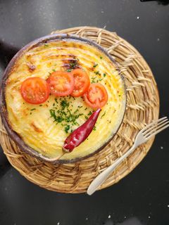 Una foto de Pastel de papas vegetariano