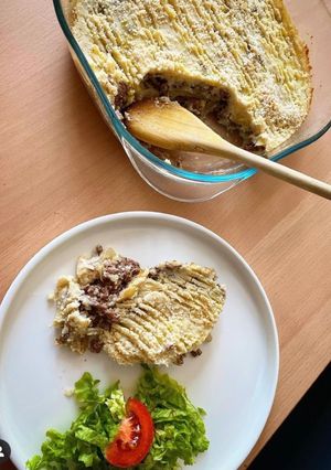 Une photo de Parmentier de choux fleur