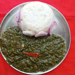 Methi Palak And Amaranth Saag A picture of Methi Palak And Amaranth Saag.