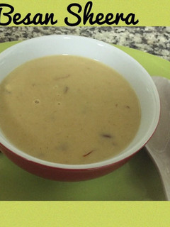 A picture of Besan Sheera.