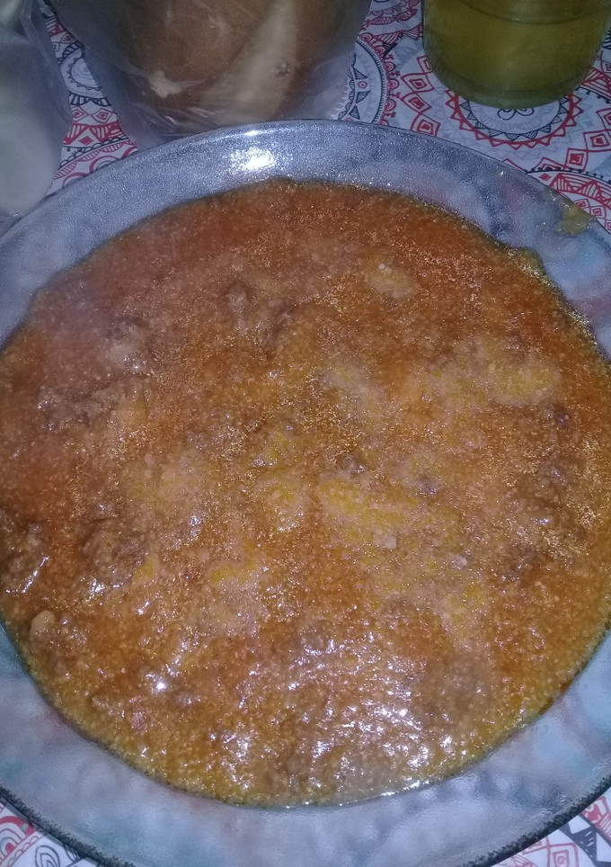 Una foto de Polenta con tuco