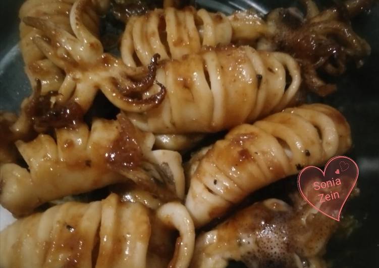 19. Cumi Bakar Madu Teflon