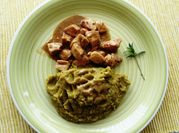 Una foto de puré de brócoli