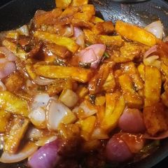 A picture of Crispy Chilli Raw Banana.