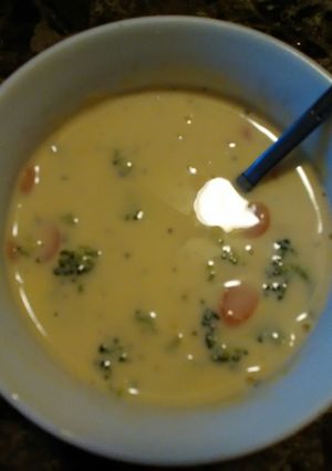 A picture of Broccoli Cheddar Soup.