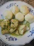 Boiled White Fish with Canary Island Green Mojo Sauce