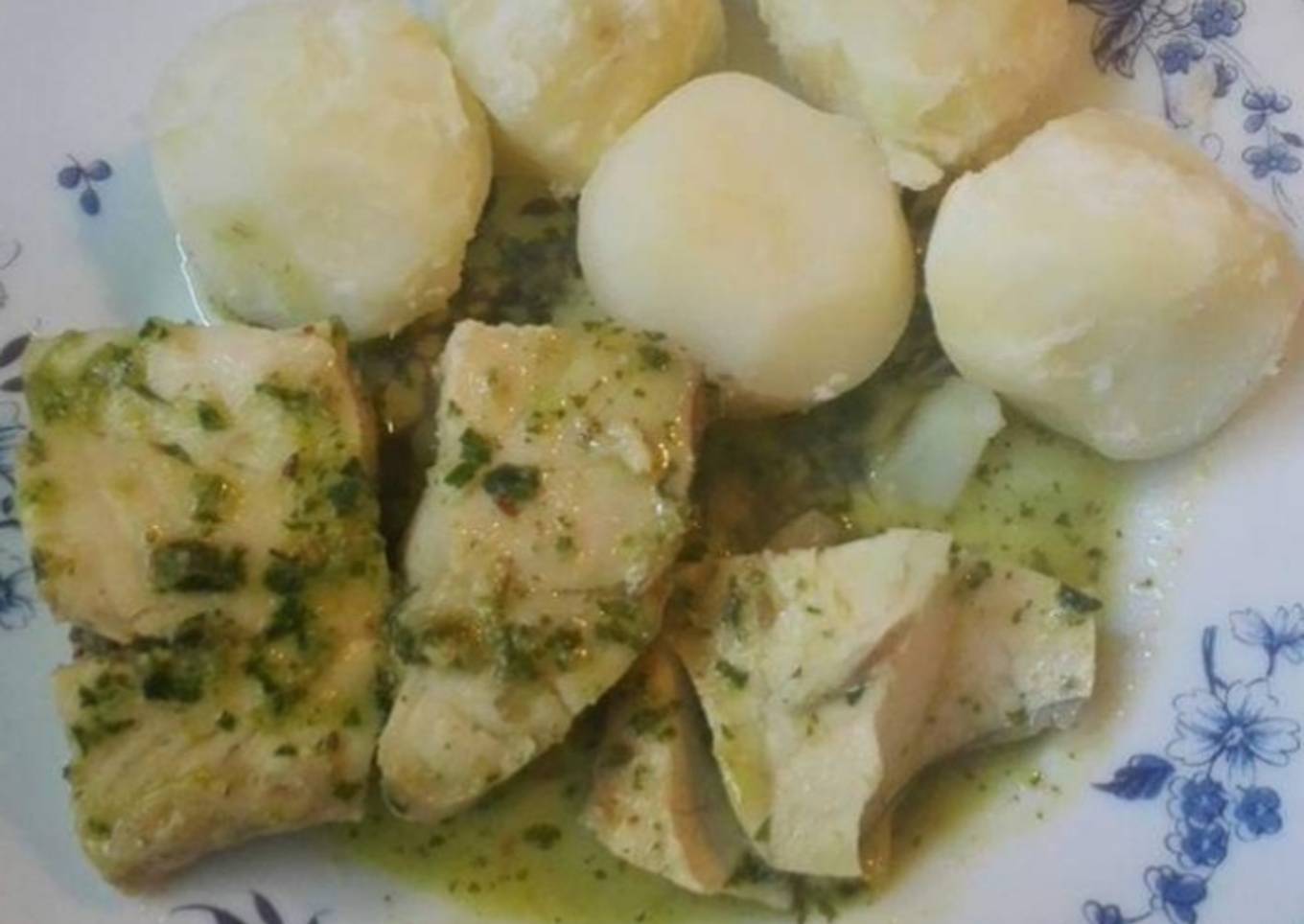 Fogonero en Mojo verde canario hervido!!