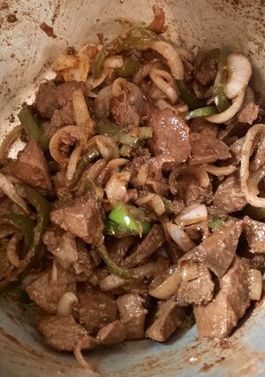 A picture of Fried liver.