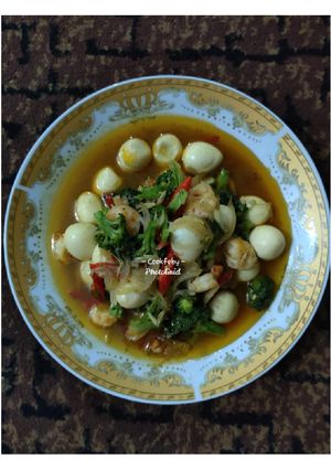 Foto resep Udang telor puyuh saos siram