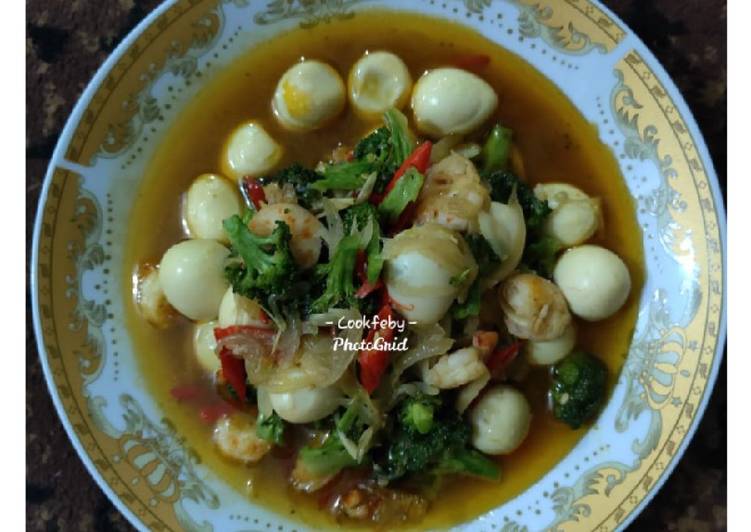 INI DIA! Resep Udang telor puyuh saos siram