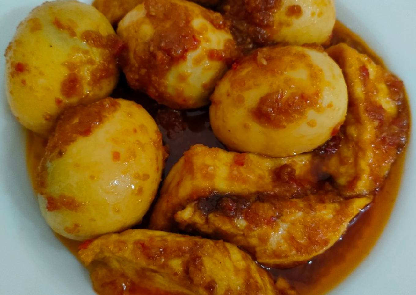 Balado Tahu Telur Masak Minang