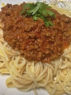 صورة لوصفة معكرونة بولونيز