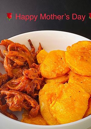 कांदा बटाटा भजी (kanda batata bhaji recipe in marathi) रेसिपी चे मुख्य फोटो
