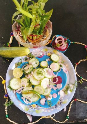 A picture of Cucumber salads.