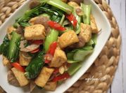 Gambar tumis pakcoy tahu cina
