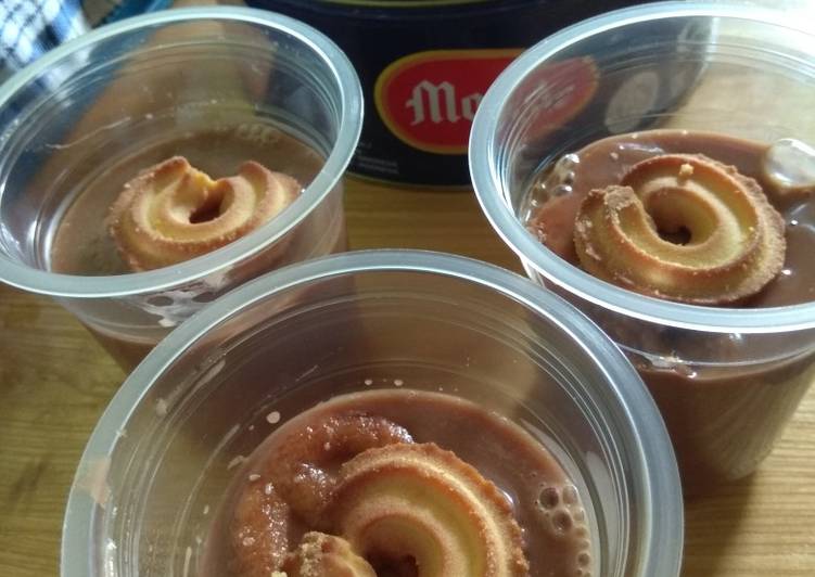 Langkah Mudah untuk Menyiapkan Puding milo Monde 💕, Lezat