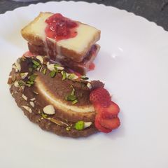 WorkShop Chocolate hummus with strawberry flavoured toast A picture of WorkShop Chocolate hummus with strawberry flavoured toast.