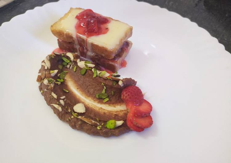 Recipe of Award-winning WorkShop Chocolate hummus with strawberry flavoured toast