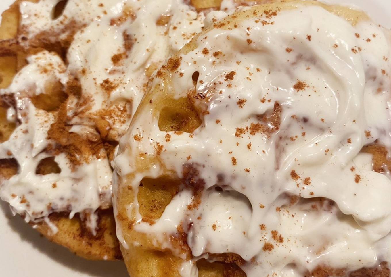 Waffle Rollo de canela keto