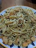 Sausages aglio olio ala Ibu