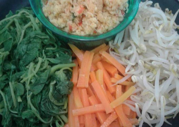 Ini dia! Resep memasak Urap Sayur (bumbu masak sangrai)  nagih banget