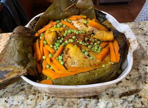 Una foto de Pollo en barbacoa al horno convencional