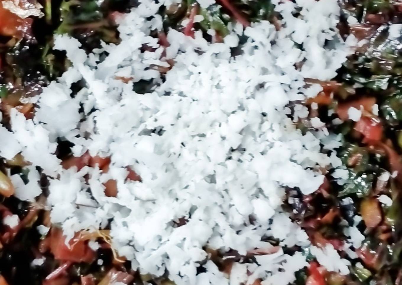 Thandu Keerai Poriyal or Red Amaranth (Stir Fry)