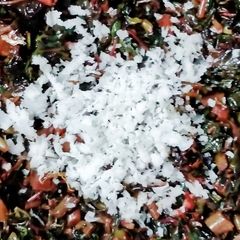 A picture of Thandu Keerai Poriyal or Red Amaranth (Stir Fry).