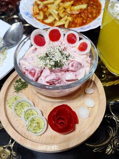 عکسی از دستور سالاد گوجه روسی🍅🍅