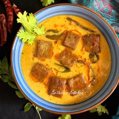 Indrahar ki Kadhi (Madhya Pradesh Cuisine in a Fusion style) A picture of Indrahar ki Kadhi (Madhya Pradesh Cuisine in a Fusion style).