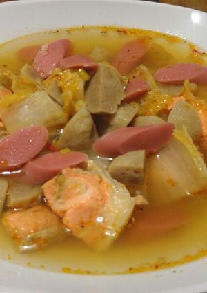 Foto resep Sop salmon fillet keroyokan