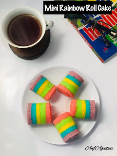 Foto resep Mini Rainbow Roll Cake