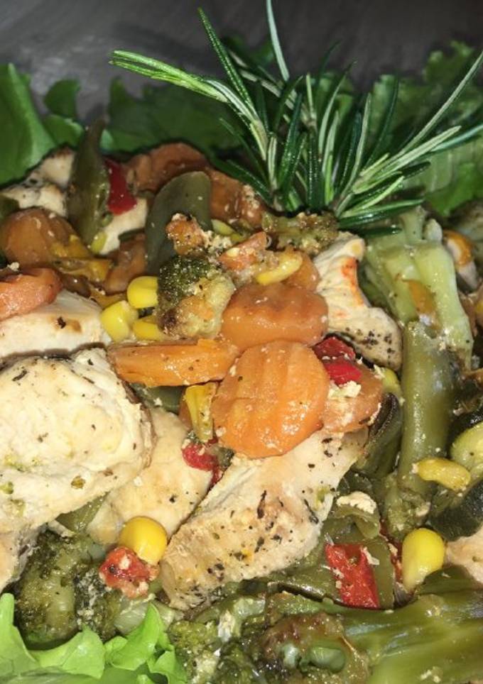 Курица с овощами